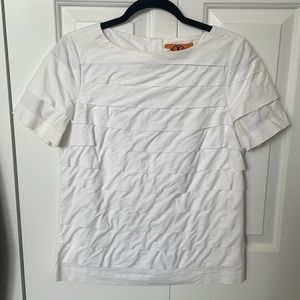 Free With Purchase GUC Tory Burch Cotton Pleated Short Sleeve Top